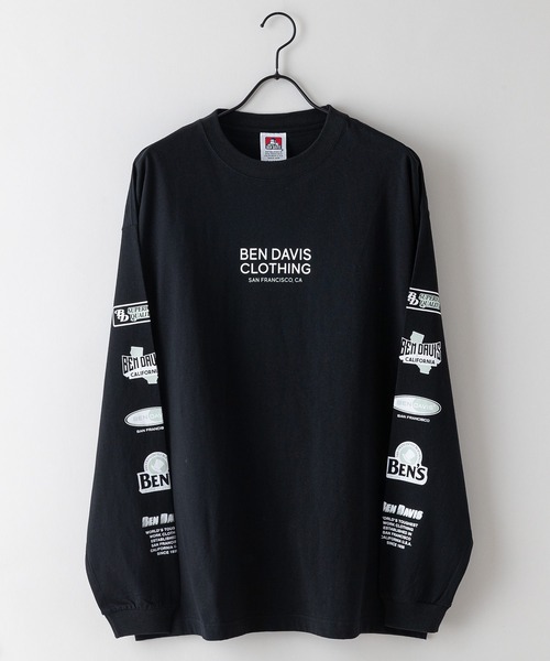 BEN DAVIS(ベンデイビス)の「【BEN DAVIS/ベンデイビス】タギングロゴ バックプリント レイヤードロングTシャツ オーバーサイズ ロンT&半袖T 2点セット(Tシャツ/カットソー・メンズ・ホワイト系その他/ホワイト系その他2/ブラック系その他/ブラック系その他2・SMALL/MEDIUM/X-LARGE/LARGE)」の9枚目の写真