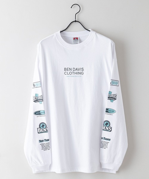 BEN DAVIS(ベンデイビス)の「【BEN DAVIS/ベンデイビス】タギングロゴ バックプリント レイヤードロングTシャツ オーバーサイズ ロンT&半袖T 2点セット(Tシャツ/カットソー・メンズ・ホワイト系その他/ホワイト系その他2/ブラック系その他/ブラック系その他2・SMALL/MEDIUM/X-LARGE/LARGE)」の11枚目の写真