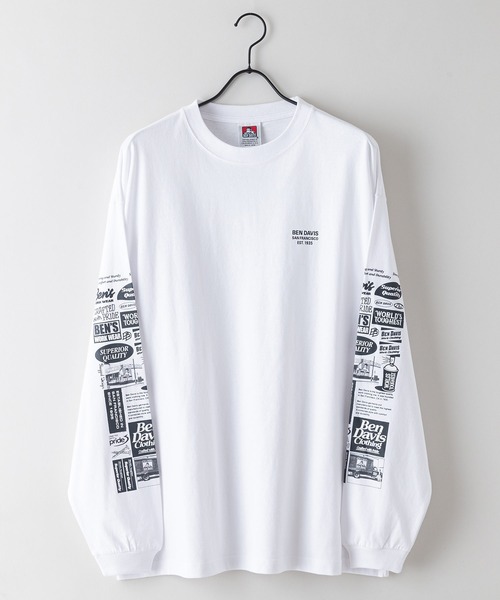 BEN DAVIS(ベンデイビス)の「【BEN DAVIS/ベンデイビス】タギングロゴ バックプリント レイヤードロングTシャツ オーバーサイズ ロンT&半袖T 2点セット(Tシャツ/カットソー・メンズ・ホワイト系その他/ホワイト系その他2/ブラック系その他/ブラック系その他2・SMALL/MEDIUM/X-LARGE/LARGE)」の22枚目の写真