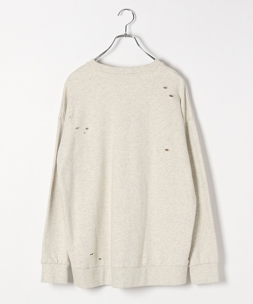 PAGEBOY（ページボーイ）の「ダメージBIGスウェット（スウェット・レディース・チャコールグレー/オートミール/ピンク・FREE）」の11枚目の写真