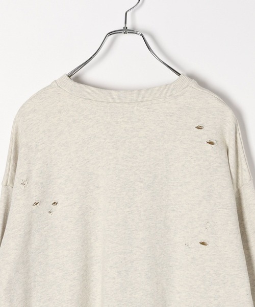 PAGEBOY（ページボーイ）の「ダメージBIGスウェット（スウェット・レディース・チャコールグレー/オートミール/ピンク・FREE）」の13枚目の写真