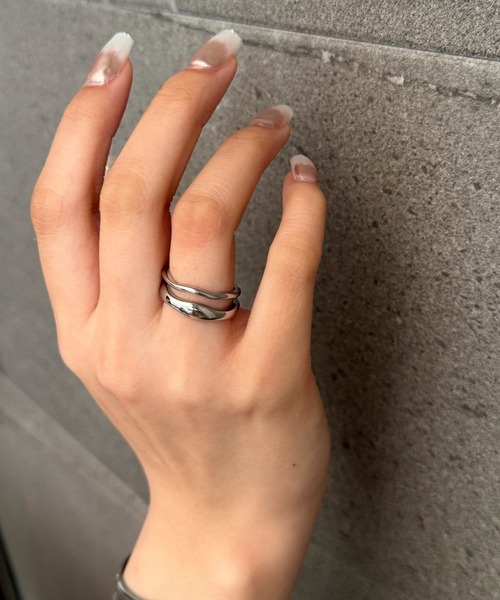 Rechic(リシック)の「二連ニュアンスリング(リング・レディース・ゴールド/シルバー・FREE)」の2枚目の写真