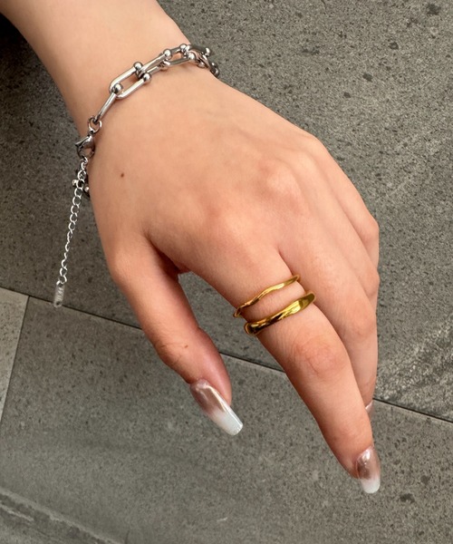 Rechic(リシック)の「二連ニュアンスリング(リング・レディース・ゴールド/シルバー・FREE)」の4枚目の写真