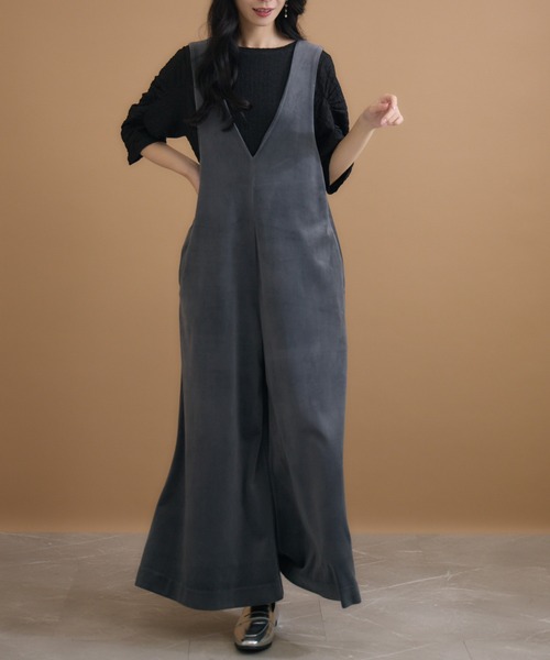 KATHARINE ROSS(キャサリンロス)の「【KATHARINE ROSS】ベロアサロペット(ジャンパースカート・レディース・チャコールグレー/ブラック・SMALL/MEDIUM)」の19枚目の写真