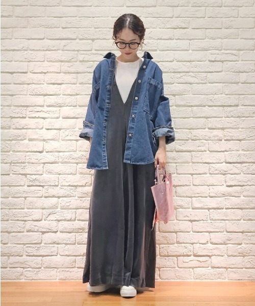 KATHARINE ROSS(キャサリンロス)の「【KATHARINE ROSS】ベロアサロペット(ジャンパースカート・レディース・チャコールグレー/ブラック・SMALL/MEDIUM)」の3枚目の写真