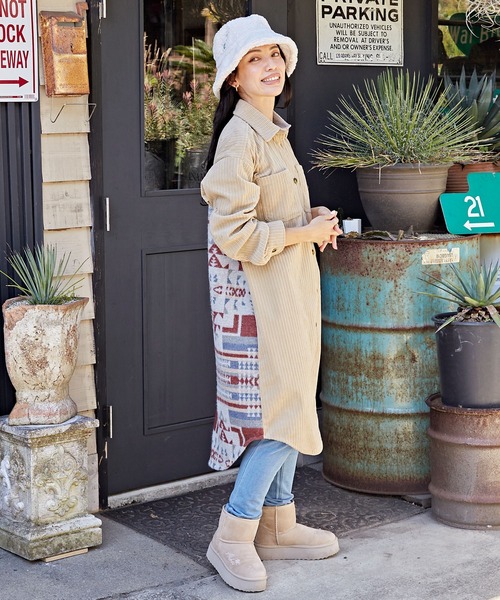 Kahiko(カヒコ)の「【Kahiko】SURF&Palms カリッサシャツワンピース(シャツワンピース・レディース・ホワイト/ベージュ/カーキ/ブルー/ブラウン/グリーン/チャコール/アイボリー・FREE)」の5枚目の写真