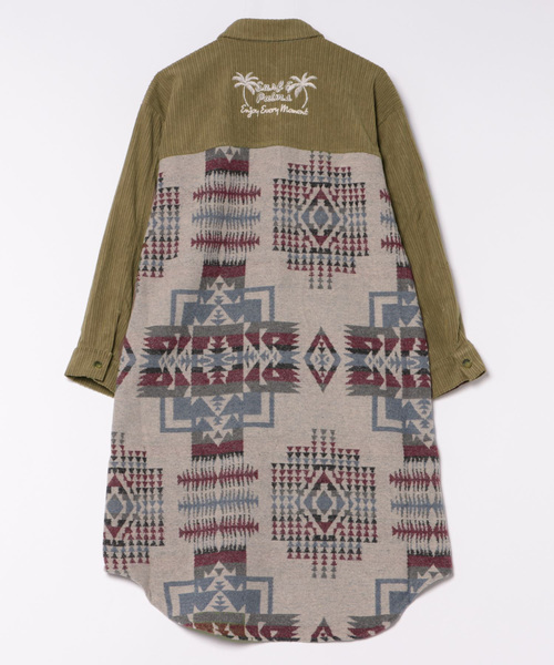 Kahiko(カヒコ)の「【Kahiko】SURF&Palms カリッサシャツワンピース(シャツワンピース・レディース・ホワイト/ベージュ/カーキ/ブルー/ブラウン/グリーン/チャコール/アイボリー・FREE)」の6枚目の写真