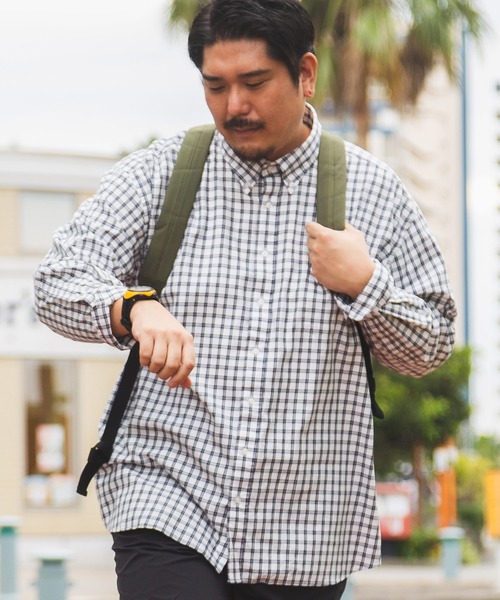 B&T CLUB（ビーティークラブ）の「ボタンダウン 長袖 シャツ（シャツ/ブラウス・メンズ・A/ホワイト/レッド/グリーン/C/D/E/ダークグレー/ネイビー/ブラック/B/ブルー・X1(3L～4L)/X2(4L～5L)/X3(6L～7L)/X4(8L～9L)/X5(9L～10L)）」の2枚目の写真