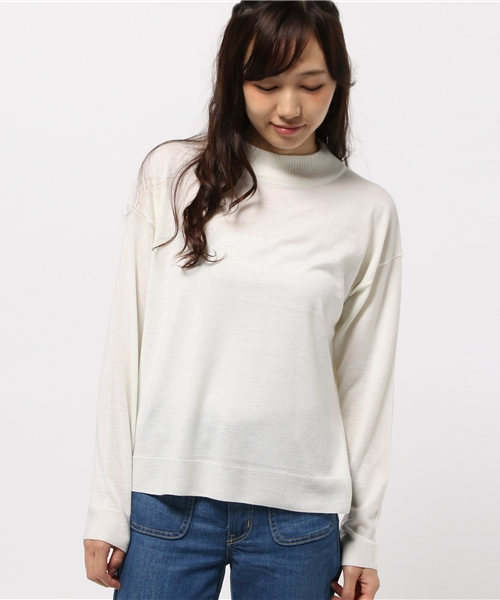 Denime（ドゥニーム）の「テンジクアミハイネック（ニット/セーター・レディース・ワイン/オフホワイト/ライトグレー/ネイビー/ダークグレー・FREE）」の2枚目の写真