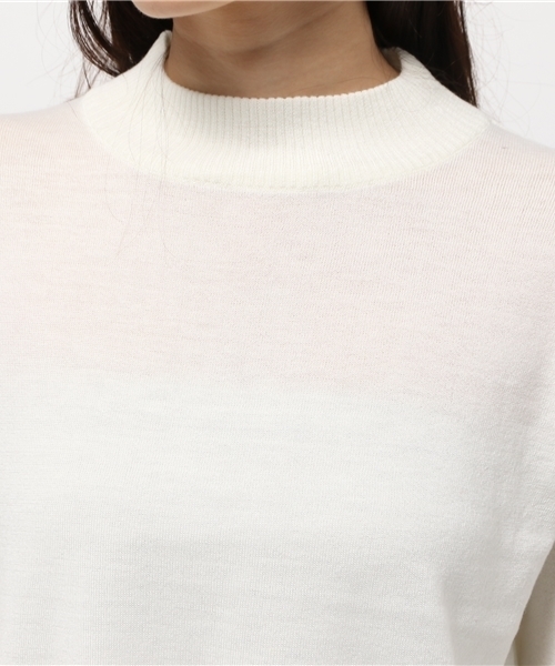 Denime（ドゥニーム）の「テンジクアミハイネック（ニット/セーター・レディース・ワイン/オフホワイト/ライトグレー/ネイビー/ダークグレー・FREE）」の16枚目の写真