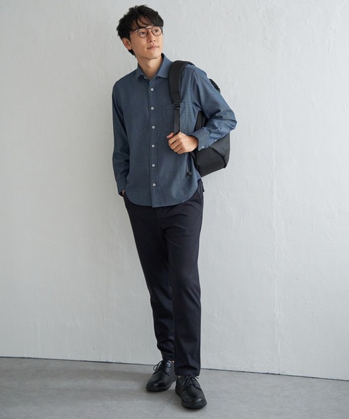 ikka(イッカ)の「デニムライクスイスカラーシャツ(シャツ/ブラウス・メンズ・ブラック/チャコールグレー/ブルー/ネイビー・M/L/XL/S)」の13枚目の写真