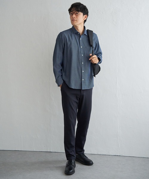 ikka(イッカ)の「デニムライクスイスカラーシャツ(シャツ/ブラウス・メンズ・ブラック/チャコールグレー/ブルー/ネイビー・M/L/XL/S)」の14枚目の写真