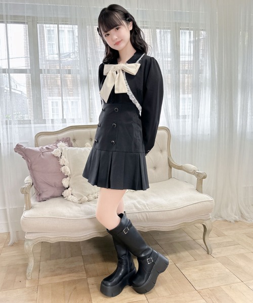 ROJITA(ロジータ)の「フロントリボンショートボレロ(カーディガン/ボレロ・レディース・ブラウン/ベージュ/ブラック・FREE)」の10枚目の写真