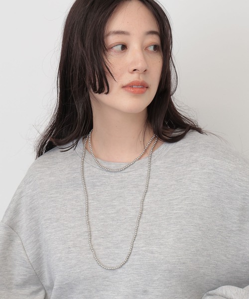 saloon（サルーン）の「SALOON(サルーン)/ シルバービースネックレス（ネックレス・レディース・その他1・FREE）」の9枚目の写真