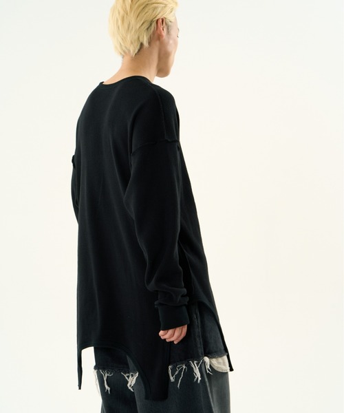 DISCOVERED（ディスカバード）の「DISCOVERED GARTER WAFFLE CUTSEWN（Tシャツ/カットソー・メンズ・ブラック/ナチュラル・1/3）」の13枚目の写真