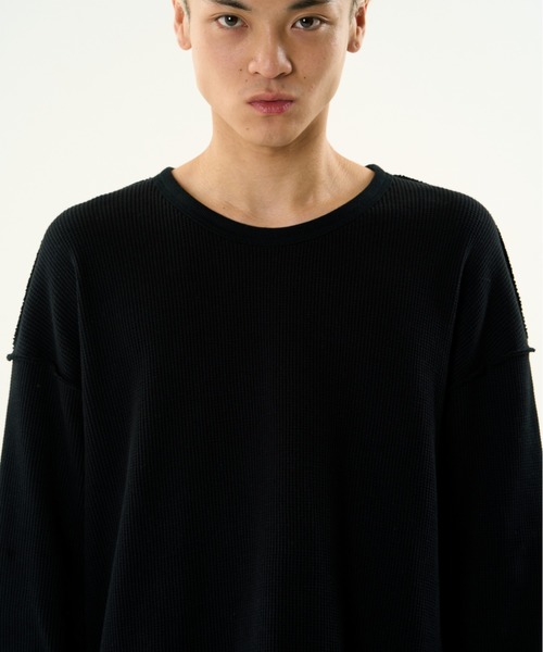 DISCOVERED（ディスカバード）の「DISCOVERED GARTER WAFFLE CUTSEWN（Tシャツ/カットソー・メンズ・ブラック/ナチュラル・1/3）」の22枚目の写真