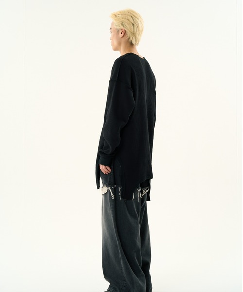 DISCOVERED（ディスカバード）の「DISCOVERED GARTER WAFFLE CUTSEWN（Tシャツ/カットソー・メンズ・ブラック/ナチュラル・1/3）」の18枚目の写真