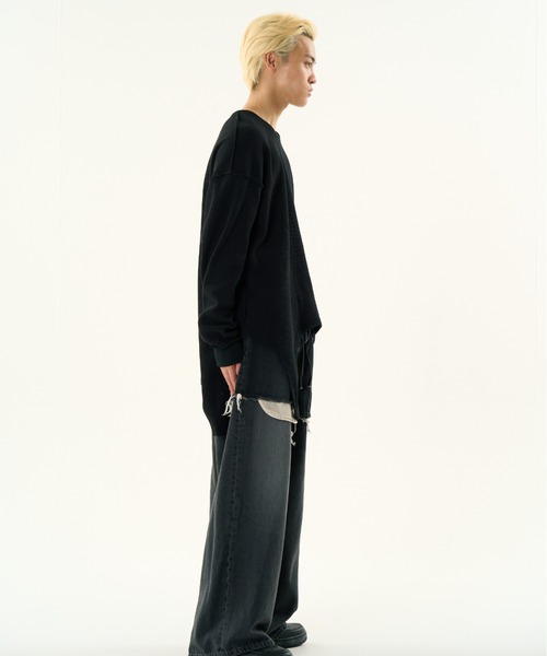 DISCOVERED（ディスカバード）の「DISCOVERED GARTER WAFFLE CUTSEWN（Tシャツ/カットソー・メンズ・ブラック/ナチュラル・1/3）」の20枚目の写真