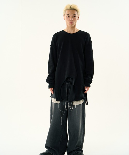 DISCOVERED（ディスカバード）の「DISCOVERED GARTER WAFFLE CUTSEWN（Tシャツ/カットソー・メンズ・ブラック/ナチュラル・1/3）」の15枚目の写真