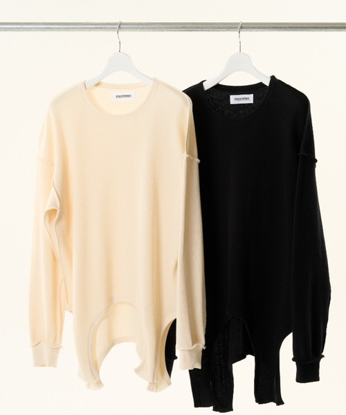 DISCOVERED（ディスカバード）の「DISCOVERED GARTER WAFFLE CUTSEWN（Tシャツ/カットソー・メンズ・ブラック/ナチュラル・1/3）」の10枚目の写真