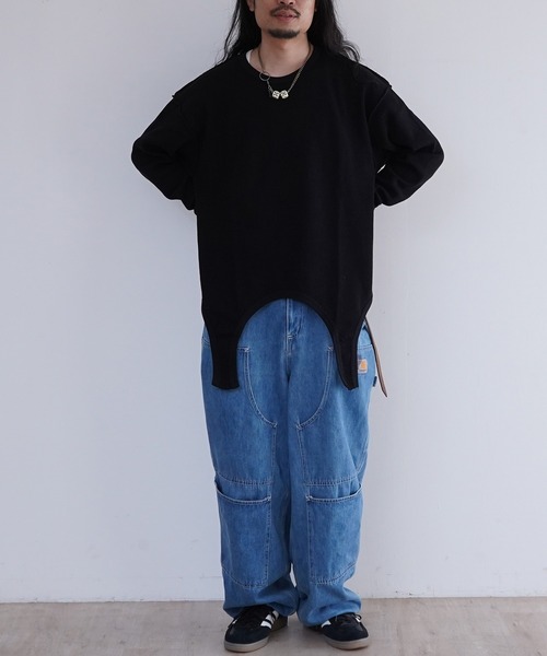 DISCOVERED（ディスカバード）の「DISCOVERED GARTER WAFFLE CUTSEWN（Tシャツ/カットソー・メンズ・ブラック/ナチュラル・1/3）」の3枚目の写真