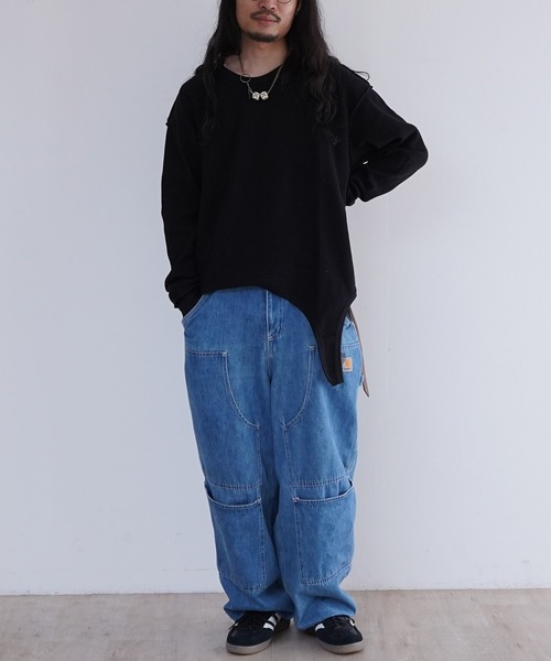 DISCOVERED（ディスカバード）の「DISCOVERED GARTER WAFFLE CUTSEWN（Tシャツ/カットソー・メンズ・ブラック/ナチュラル・1/3）」の4枚目の写真