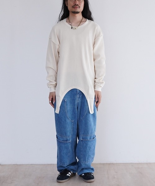 DISCOVERED（ディスカバード）の「DISCOVERED GARTER WAFFLE CUTSEWN（Tシャツ/カットソー・メンズ・ブラック/ナチュラル・1/3）」の6枚目の写真