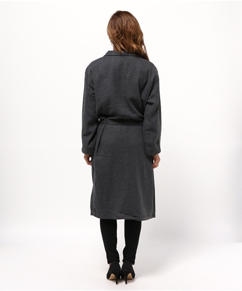 LBC（エルビーシー）の「フラノマキシガウンコート               （ブルゾン・レディース・ダークグレー/ライトグレー・MEDIUM/LARGE）」の6枚目の写真