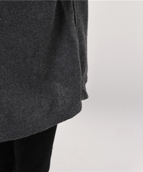 LBC（エルビーシー）の「フラノマキシガウンコート               （ブルゾン・レディース・ダークグレー/ライトグレー・MEDIUM/LARGE）」の10枚目の写真