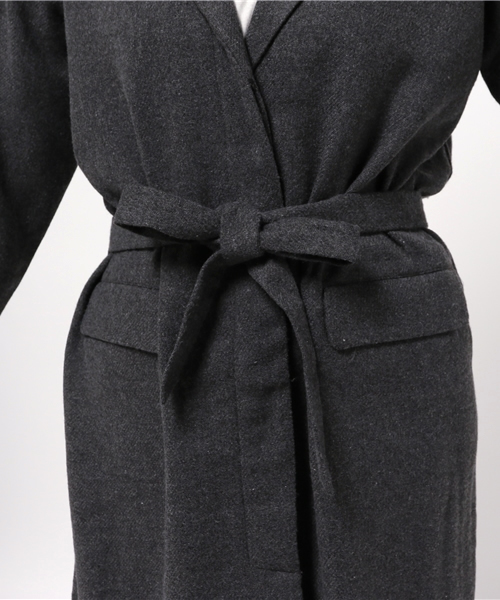 LBC（エルビーシー）の「フラノマキシガウンコート               （ブルゾン・レディース・ダークグレー/ライトグレー・MEDIUM/LARGE）」の11枚目の写真