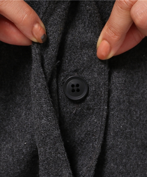 LBC（エルビーシー）の「フラノマキシガウンコート               （ブルゾン・レディース・ダークグレー/ライトグレー・MEDIUM/LARGE）」の3枚目の写真