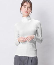 Wing(ウイング)の「綿の贅沢 オーガニック」 あったかインナー 9分袖  タートルネック(インナーウェア/肌着)