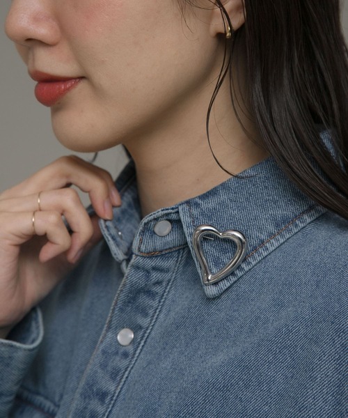 URBAN RESEARCH Sonny Label(アーバンリサーチサニーレーベル)の「ハートブローチ(ブローチ/コサージュ・レディース・シルバー/ゴールド・ONE)」の3枚目の写真
