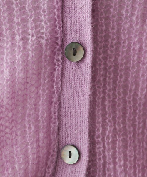 OPAQUE.CLIP（オペークドットクリップ）の「◆モヘヤ混シアーVネックカーディガン【洗濯機洗い可】（カーディガン/ボレロ・レディース・ブラック/ベビーピンク/ベージュ・38/40/42）」の15枚目の写真