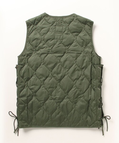 fredy emue(フレディエミュ)の「【TAION/タイオン】レースアップVネックベスト(ダウンベスト・レディース・カーキ・FREE)」の16枚目の写真
