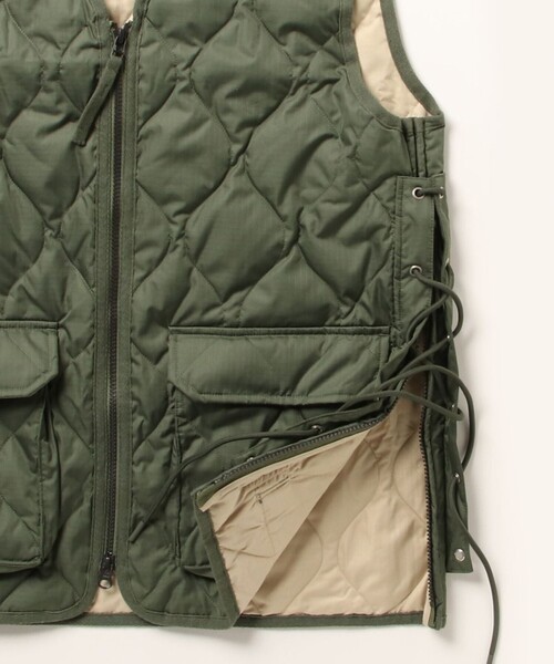 fredy emue(フレディエミュ)の「【TAION/タイオン】レースアップVネックベスト(ダウンベスト・レディース・カーキ・FREE)」の18枚目の写真