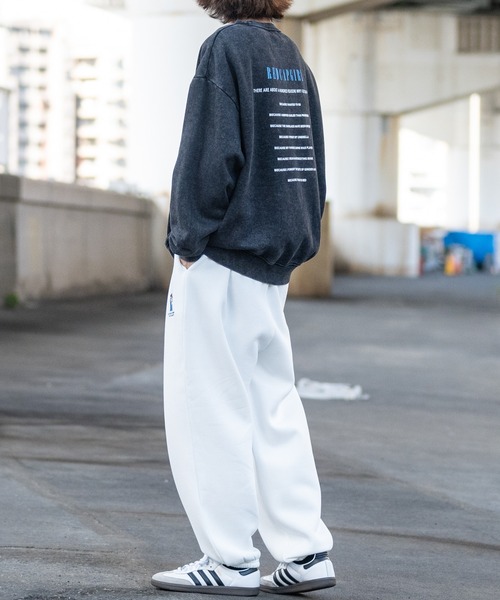 Red Cap Girl(レッドキャプガール)の「【a-r】〔Red Cap Girl/レッドキャップガール〕スノーウォッシュ加工 ヴィンテージライクプリント クルーネックスウェット(スウェット・メンズ・ブラック系その他/グレー系その他/グレー/ブラック・MEDIUM/LARGE/X-LARGE)」の9枚目の写真