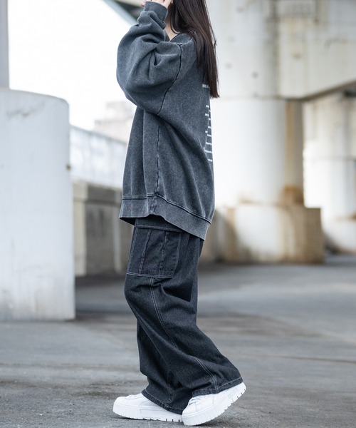 Red Cap Girl(レッドキャプガール)の「【a-r】〔Red Cap Girl/レッドキャップガール〕スノーウォッシュ加工 ヴィンテージライクプリント クルーネックスウェット(スウェット・メンズ・ブラック系その他/グレー系その他/グレー/ブラック・MEDIUM/LARGE/X-LARGE)」の21枚目の写真