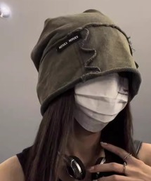 CELENA BEATS（セレナビーツ）の「[古着風ビーニー] リメイク風ダメージ ステッチ デザイン ルーズ ビーニー（ニットキャップ/ビーニー）」