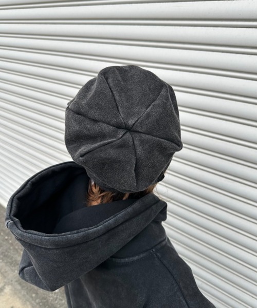 セール】[古着風ビーニー] リメイク風ダメージ ステッチ