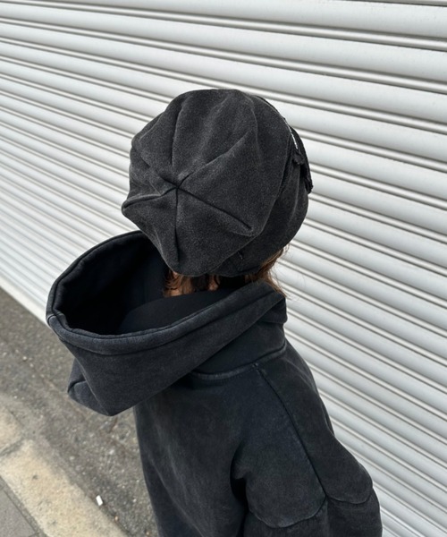 セール】[古着風ビーニー] リメイク風ダメージ ステッチ デザイン