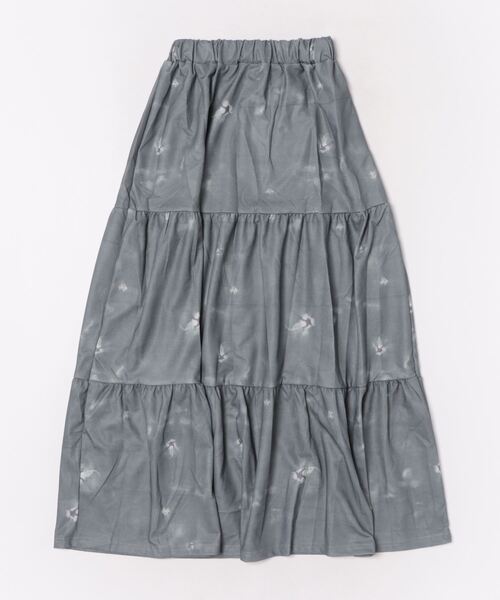 i-dare(アイディア)の「【i-dare】プリント柄 ティアード スカート(スカート・レディース・グレー・SMALL/MEDIUM/LARGE)」の6枚目の写真