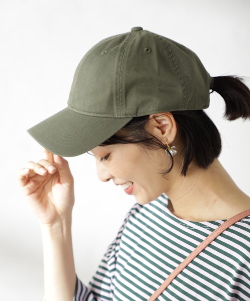 FOUND GOOD（ファウンドグッド）の「UNISEXコットンCAP（キャップ・レディース・ベージュ/オレンジ系5/グレー系8/グリーン系8/アイボリー/ブラック・FREE）」の5枚目の写真