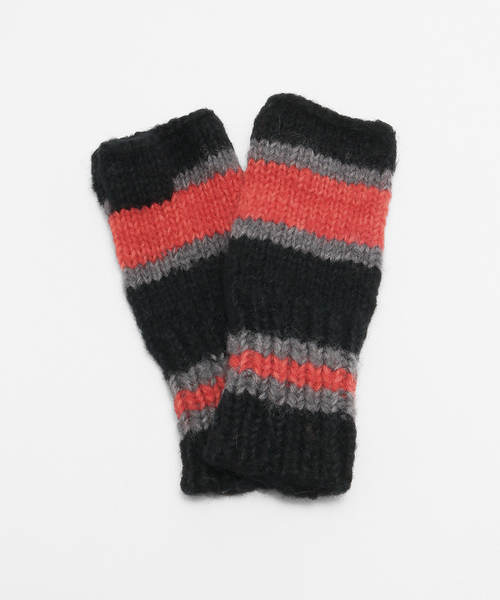 SUBLIME（サブライム）の「SUBLiME/サブライム  HAND KNIT LINE GLOVE（その他小物・メンズ・ネイビー/ブラック/サックスブルー・FREE）」の5枚目の写真