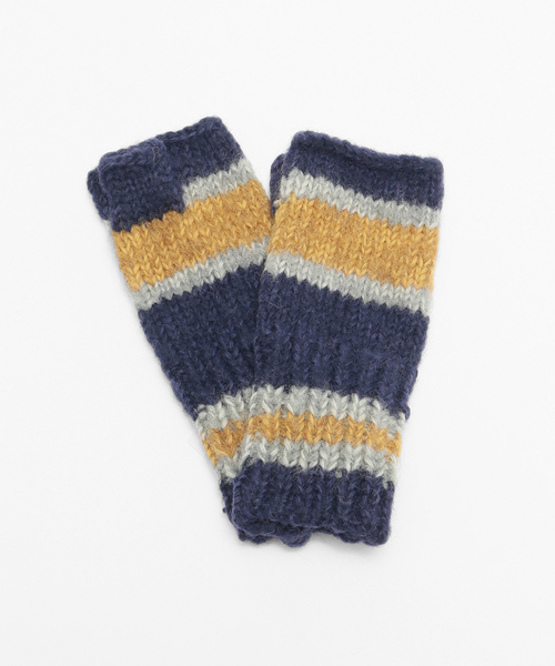 SUBLIME（サブライム）の「SUBLiME/サブライム  HAND KNIT LINE GLOVE（その他小物・メンズ・ネイビー/ブラック/サックスブルー・FREE）」の6枚目の写真