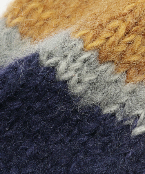 SUBLIME（サブライム）の「SUBLiME/サブライム  HAND KNIT LINE GLOVE（その他小物・メンズ・ネイビー/ブラック/サックスブルー・FREE）」の8枚目の写真