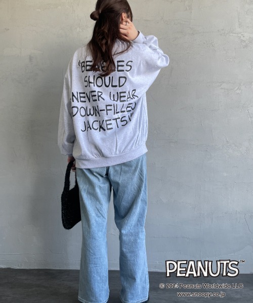SEQUENZ（シークエンズ）の「[SEQUENZ/シークエンズ] PUFFER SNOOPY プリントスウェット（スウェット・レディース・ブラック/ネイビー/ライトグレー・M/L/XL）」の13枚目の写真