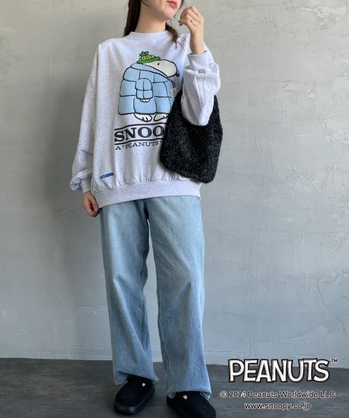 SEQUENZ（シークエンズ）の「[SEQUENZ/シークエンズ] PUFFER SNOOPY プリントスウェット（スウェット・レディース・ブラック/ネイビー/ライトグレー・M/L/XL）」の12枚目の写真