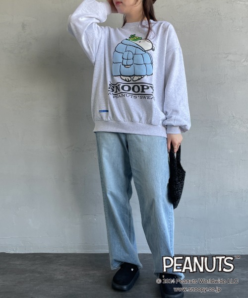 SEQUENZ（シークエンズ）の「[SEQUENZ/シークエンズ] PUFFER SNOOPY プリントスウェット（スウェット・レディース・ブラック/ネイビー/ライトグレー・M/L/XL）」の8枚目の写真