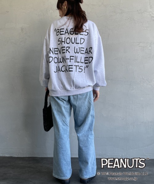 SEQUENZ（シークエンズ）の「[SEQUENZ/シークエンズ] PUFFER SNOOPY プリントスウェット（スウェット・レディース・ブラック/ネイビー/ライトグレー・M/L/XL）」の10枚目の写真